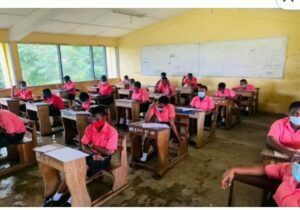 BECE tips for candidates. Picture of BECE canditates writing exams