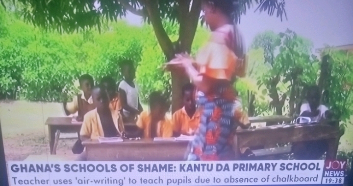 Teachers Forced to use Air-Writing to Teach Pupils Due to Absence of chalkboard. Do you Air Writing?  Check the video.