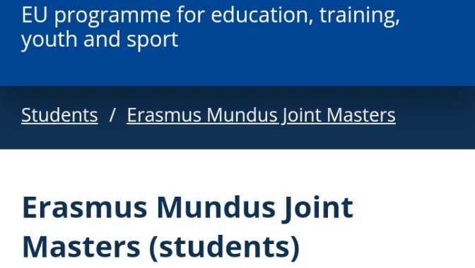 Erasmus Mundus Scholarships Program